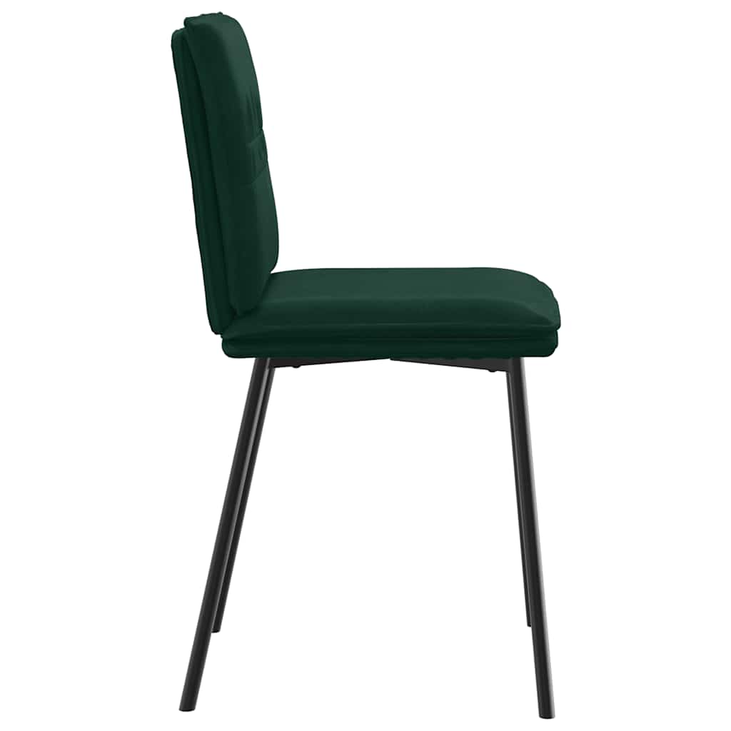 Sedie da Pranzo 2 pz Verde Scuro in Velluto | homemem39