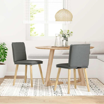 Sedie da Pranzo 2 pz Grigio Scuro in Tessuto | homemem39