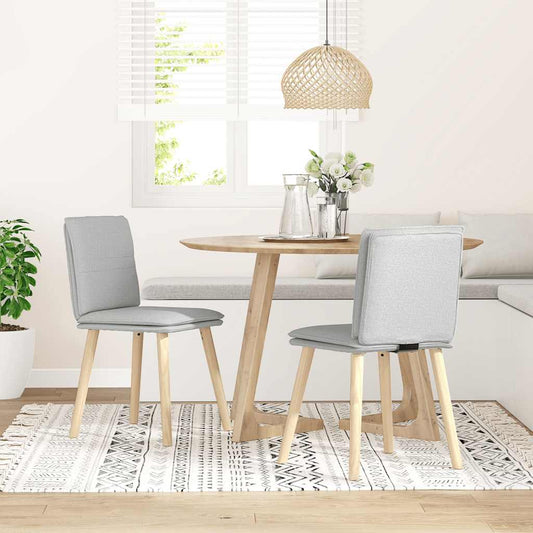 Sedie da Pranzo 2 pz Grigio Nuvola in Tessuto