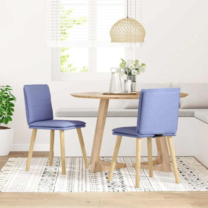 Sedie da Pranzo 2 pz Blu Jeans in Tessuto | homemem39