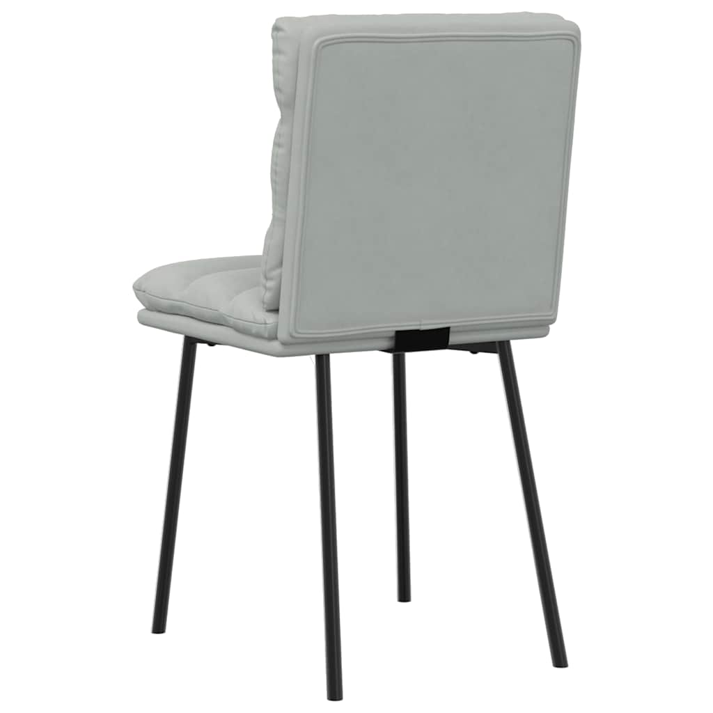 Sedie da Pranzo 2 pz Grigio Chiaro in Velluto | homemem39
