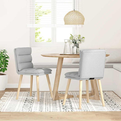 Sedie da Pranzo 2 pz Grigio Nuvola in Tessuto | homemem39