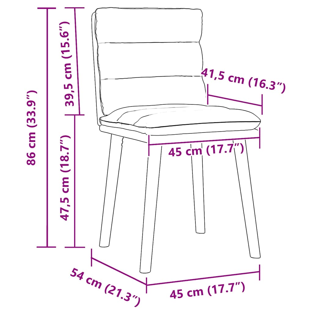 Sedie da Pranzo 2 pz Blu Jeans in Tessuto | homemem39