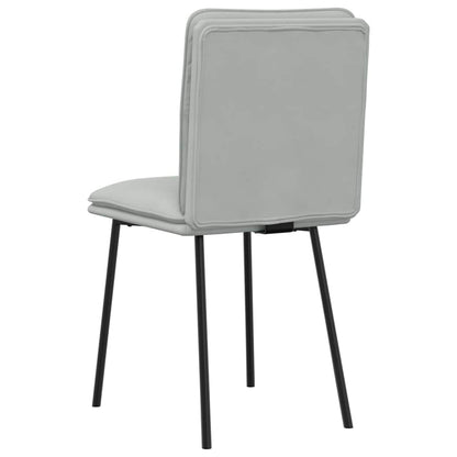 Sedie da Pranzo 2 pz Grigio Chiaro in Velluto | homemem39