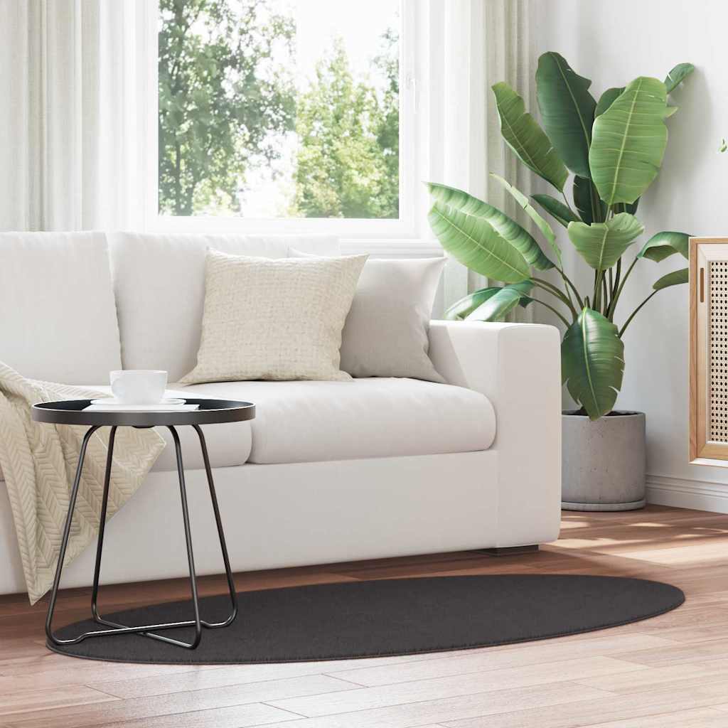 Tappeto HUARTE Antracite 80 x 150 cm Poliestere