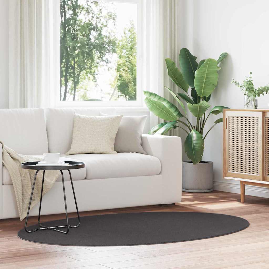 Tappeto HUARTE Antracite 100 x 200 cm Poliestere