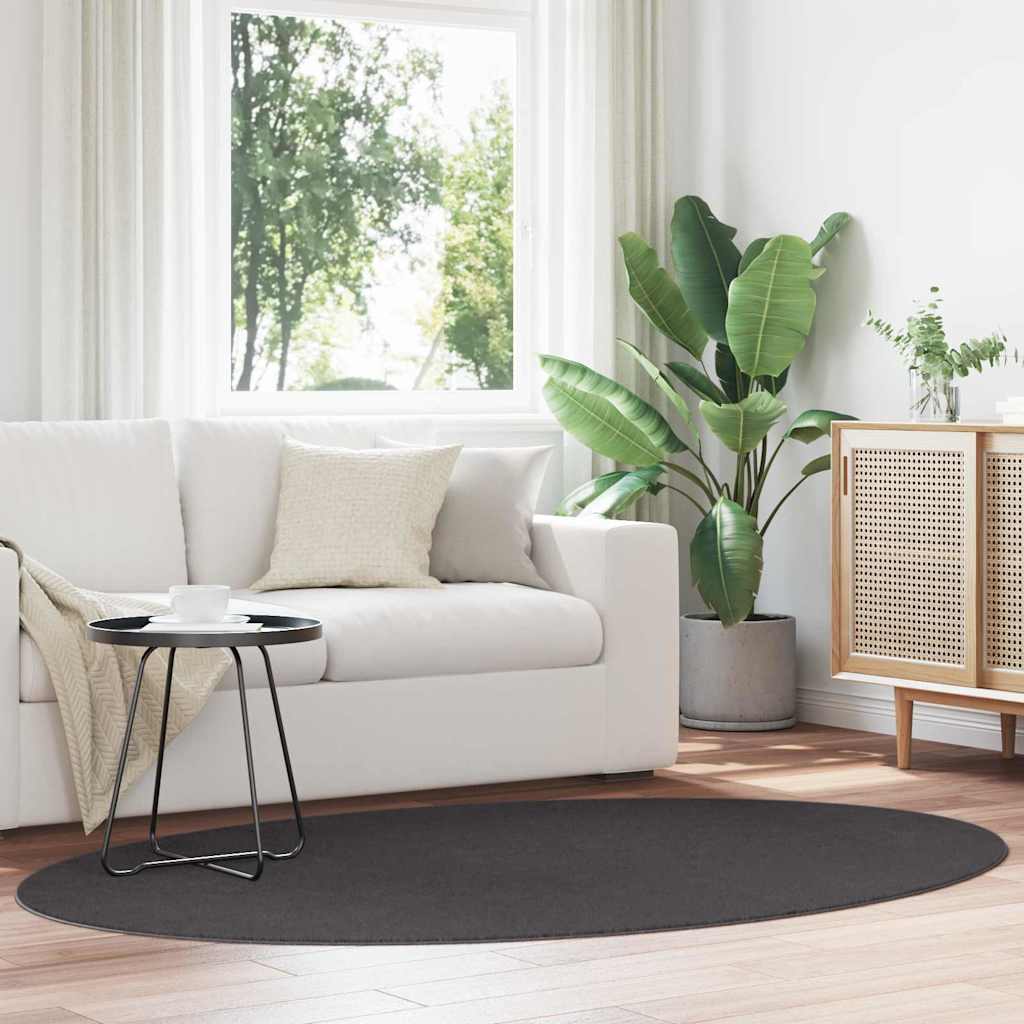 Tappeto HUARTE Antracite 140 x 200 cm Poliestere