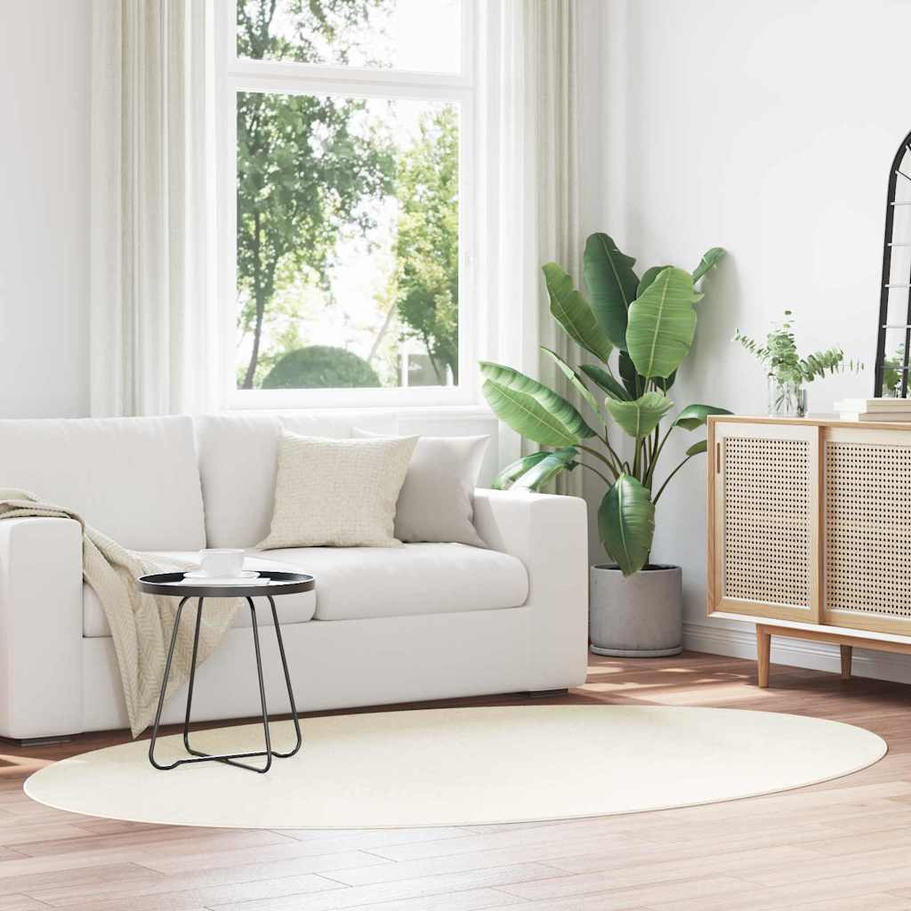 Tappeti per area Ovale HUARTE Crema 160 x 230 cm