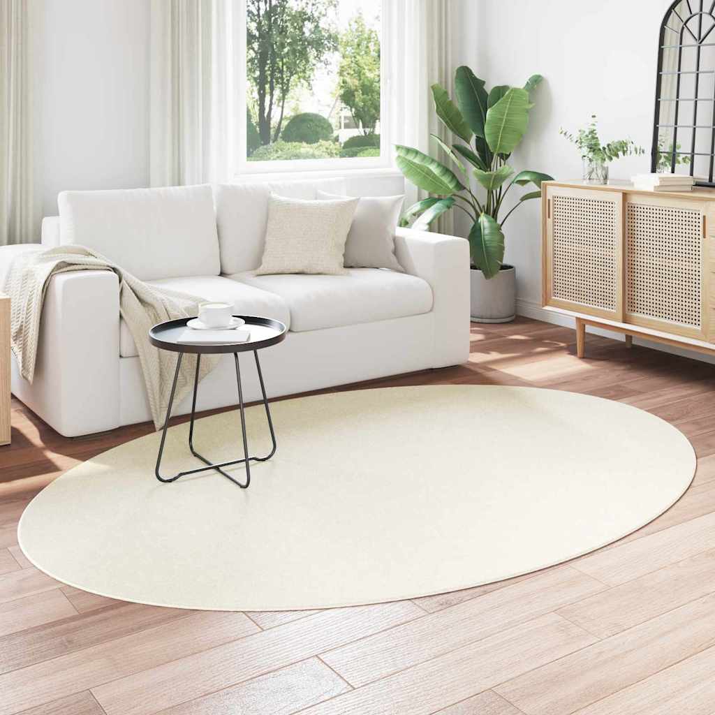 Tappeti per area Ovale HUARTE Crema 160 x 230 cm | homemem39