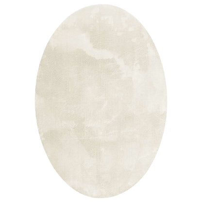 Tappeti per area Ovale HUARTE Crema 160 x 230 cm