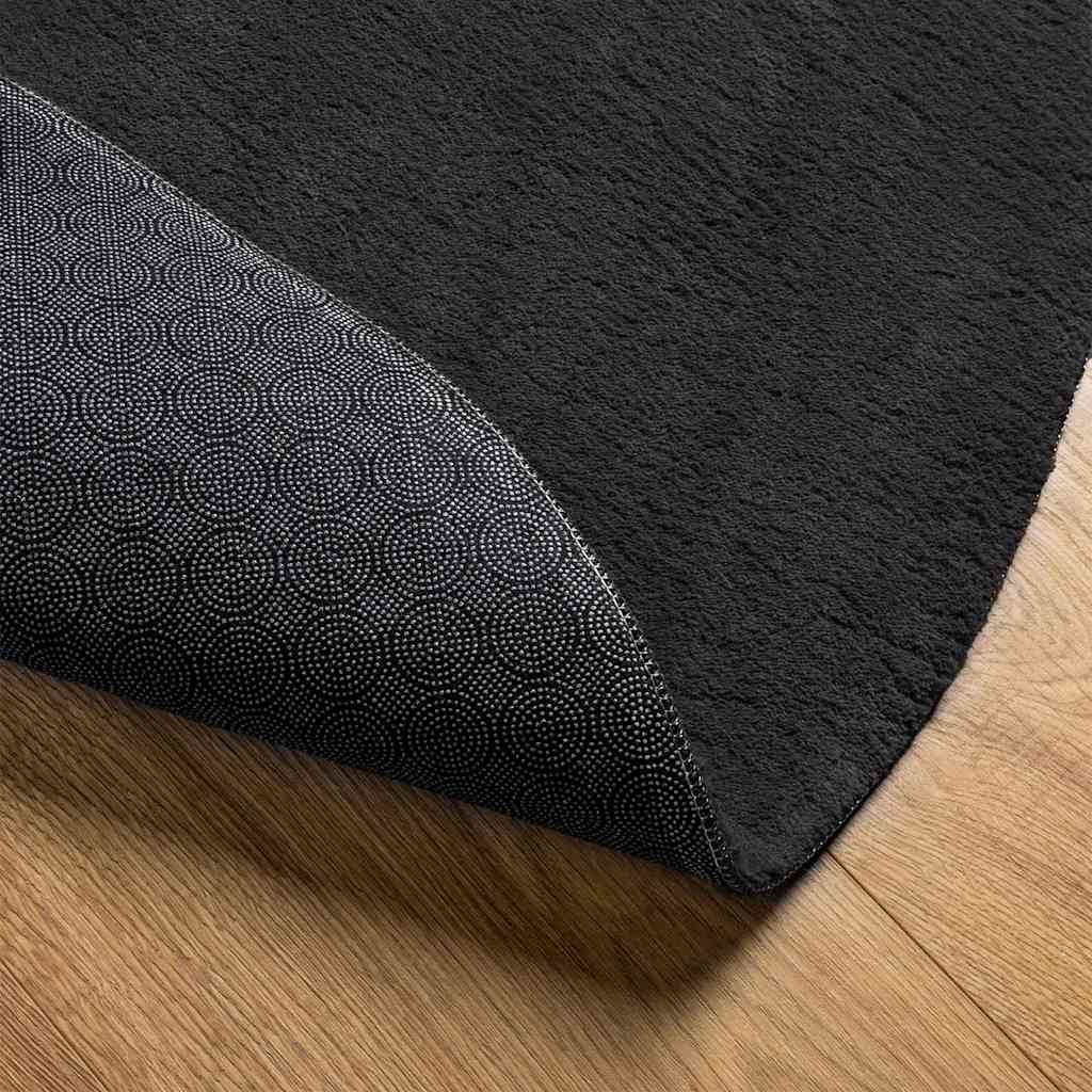 Tappeto HUARTE Nero 80 x 150 cm 100% Poliestere | homemem39
