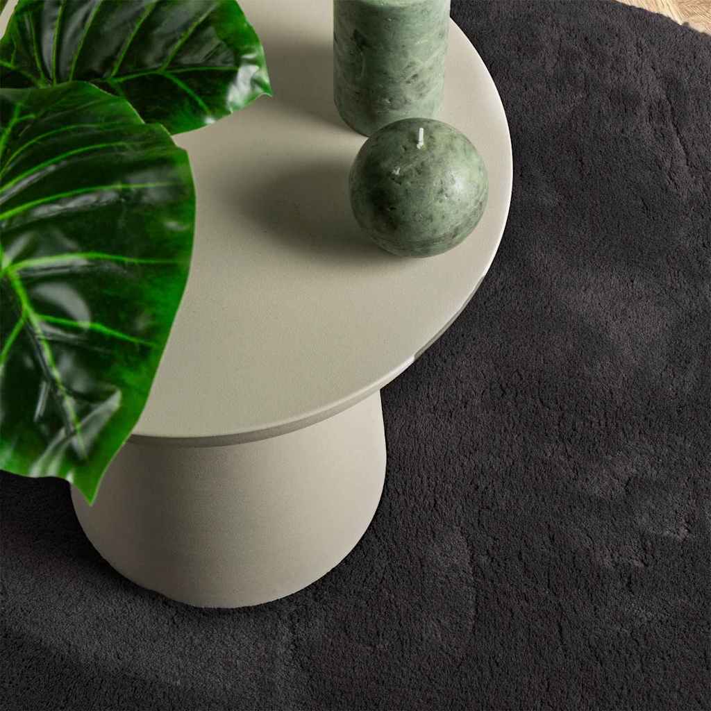 Tappeto HUARTE Nero 80 x 150 cm 100% Poliestere | homemem39
