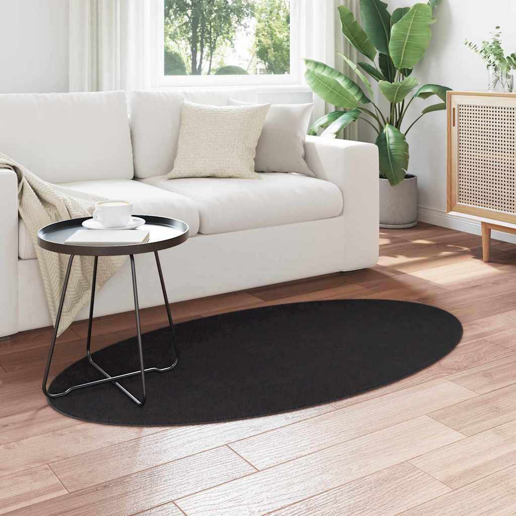 Tappeto HUARTE Nero 80 x 150 cm 100% Poliestere | homemem39