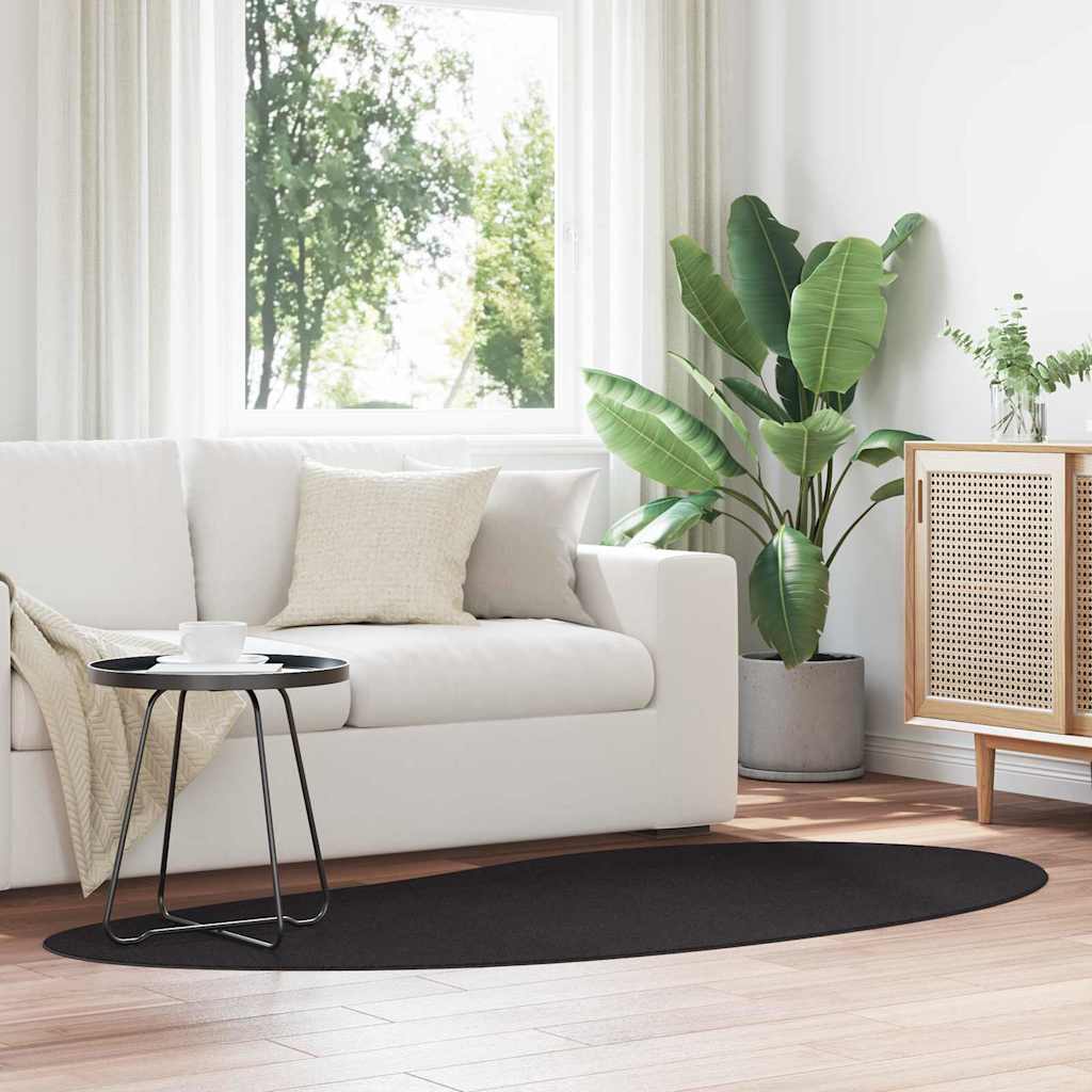 Tappeto Nero 100 x 200 cm Poliestere