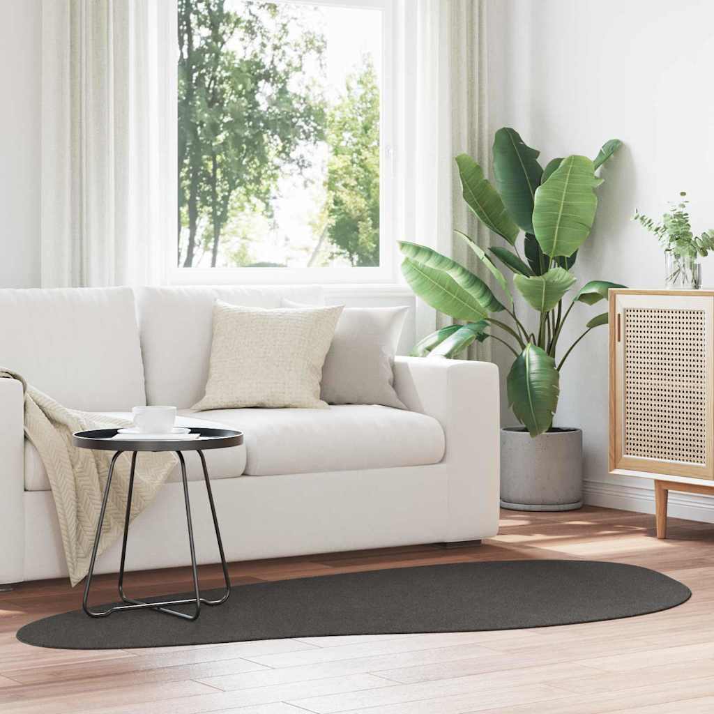 Tappeto HUARTE Antracite 100 x 200 cm Poliestere