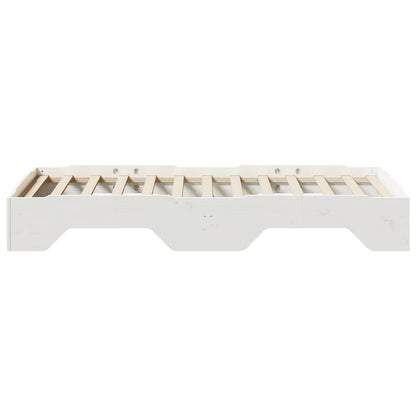 Giroletto senza Materasso Impilabile Bianco 90x190 cm Legno | homemem39