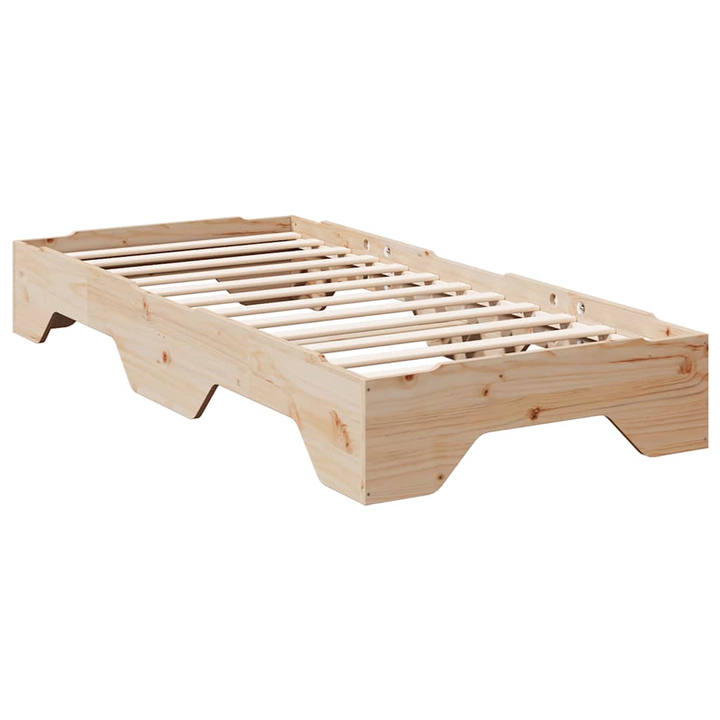 Giroletto senza Materasso Impilabile 75x190 cm Legno Massello | homemem39
