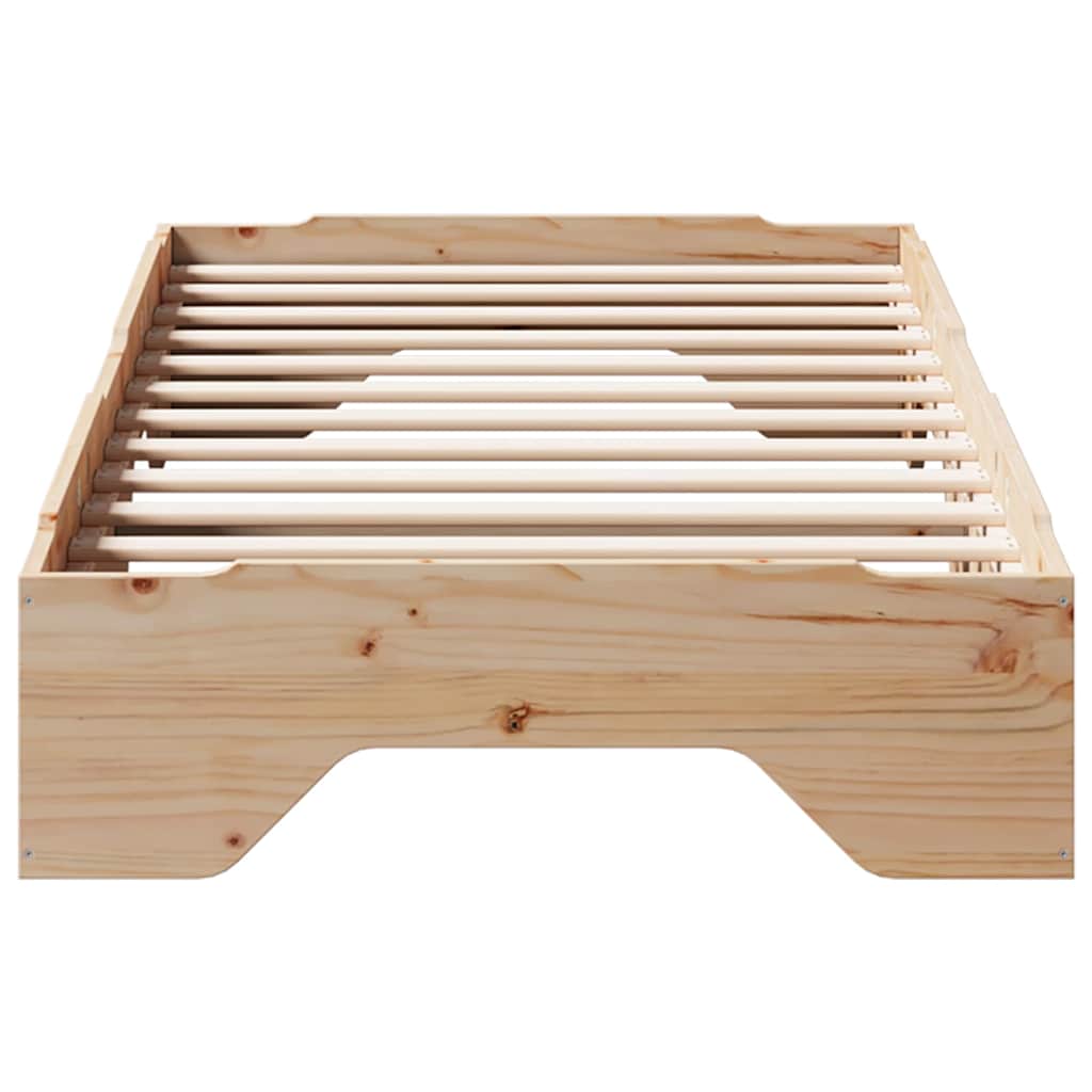 Giroletto senza Materasso Impilabile 75x190 cm Legno Massello | homemem39