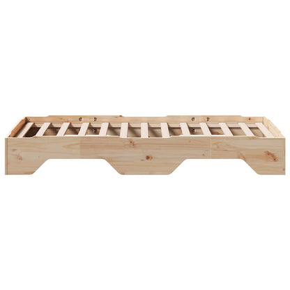 Giroletto senza Materasso Impilabile 75x190 cm Legno Massello | homemem39
