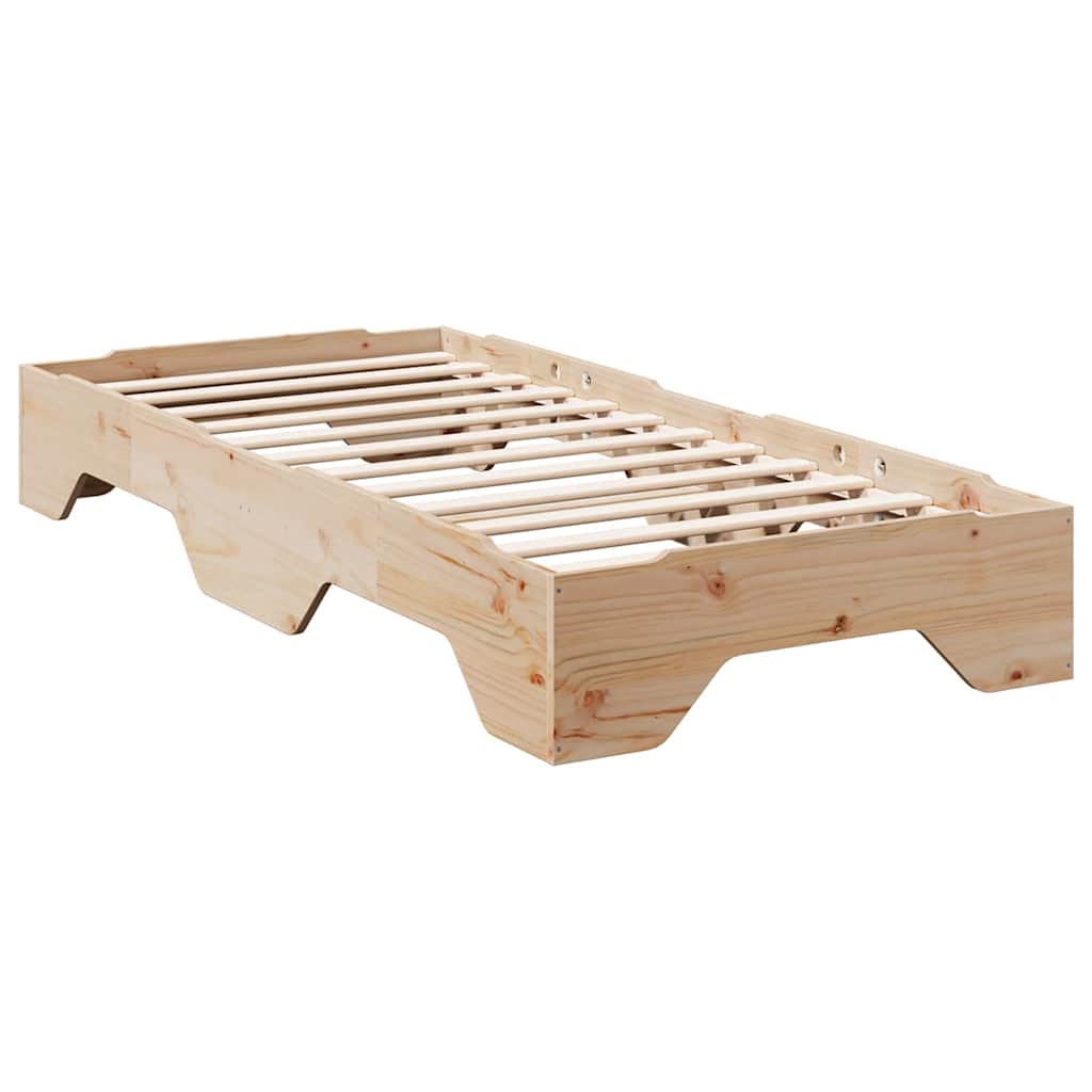 Giroletto senza Materasso Impilabile 75x190 cm Legno Massello | homemem39
