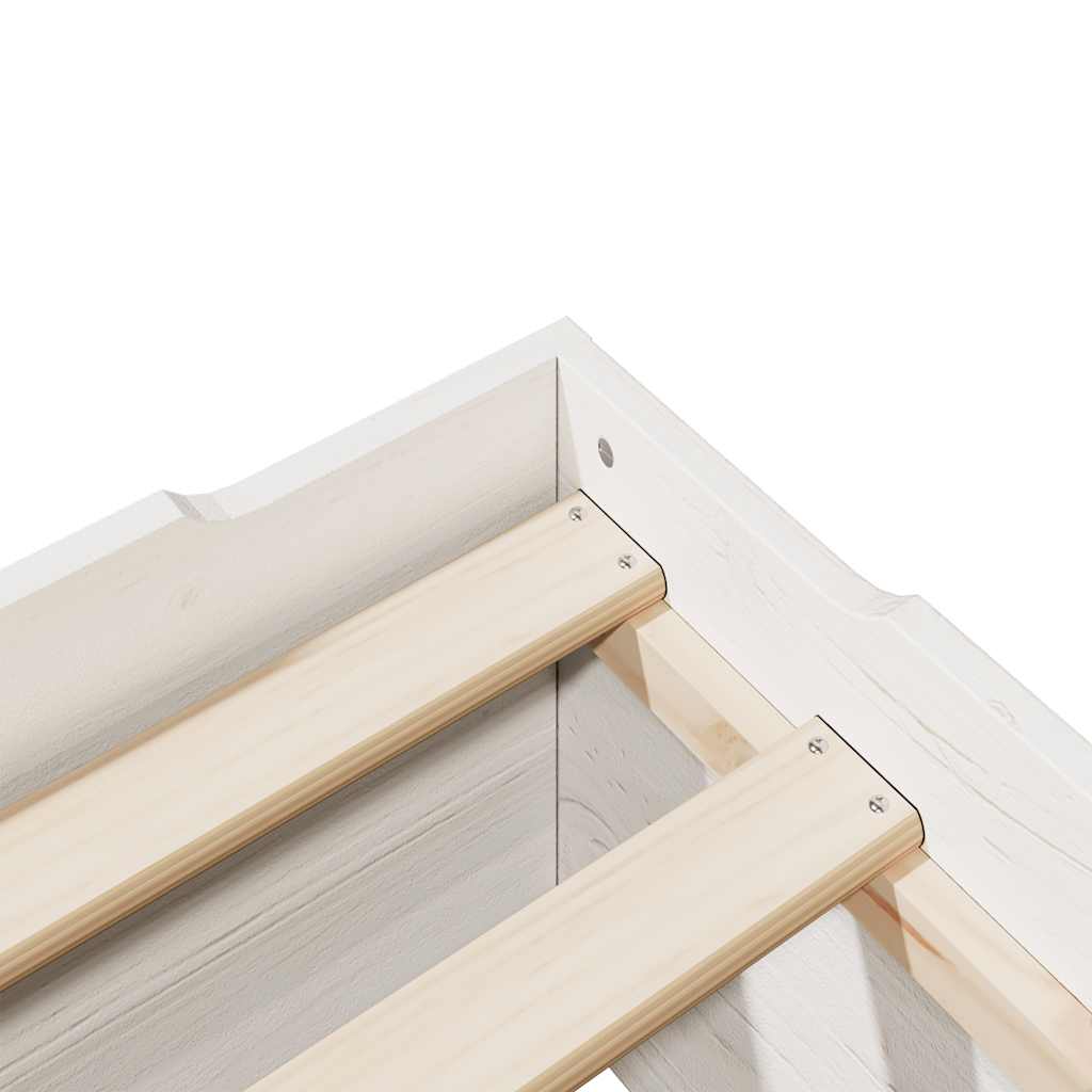 Giroletto senza Materasso Impilabile Bianco 75x190 cm Legno | homemem39