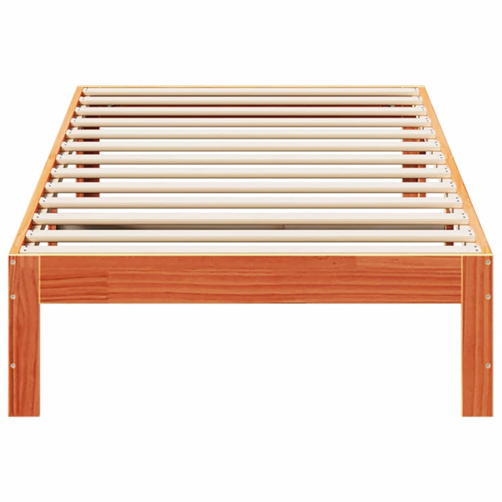Letto senza Materasso Marrone Cera 80x200 cm Legno di Pino - homemem39