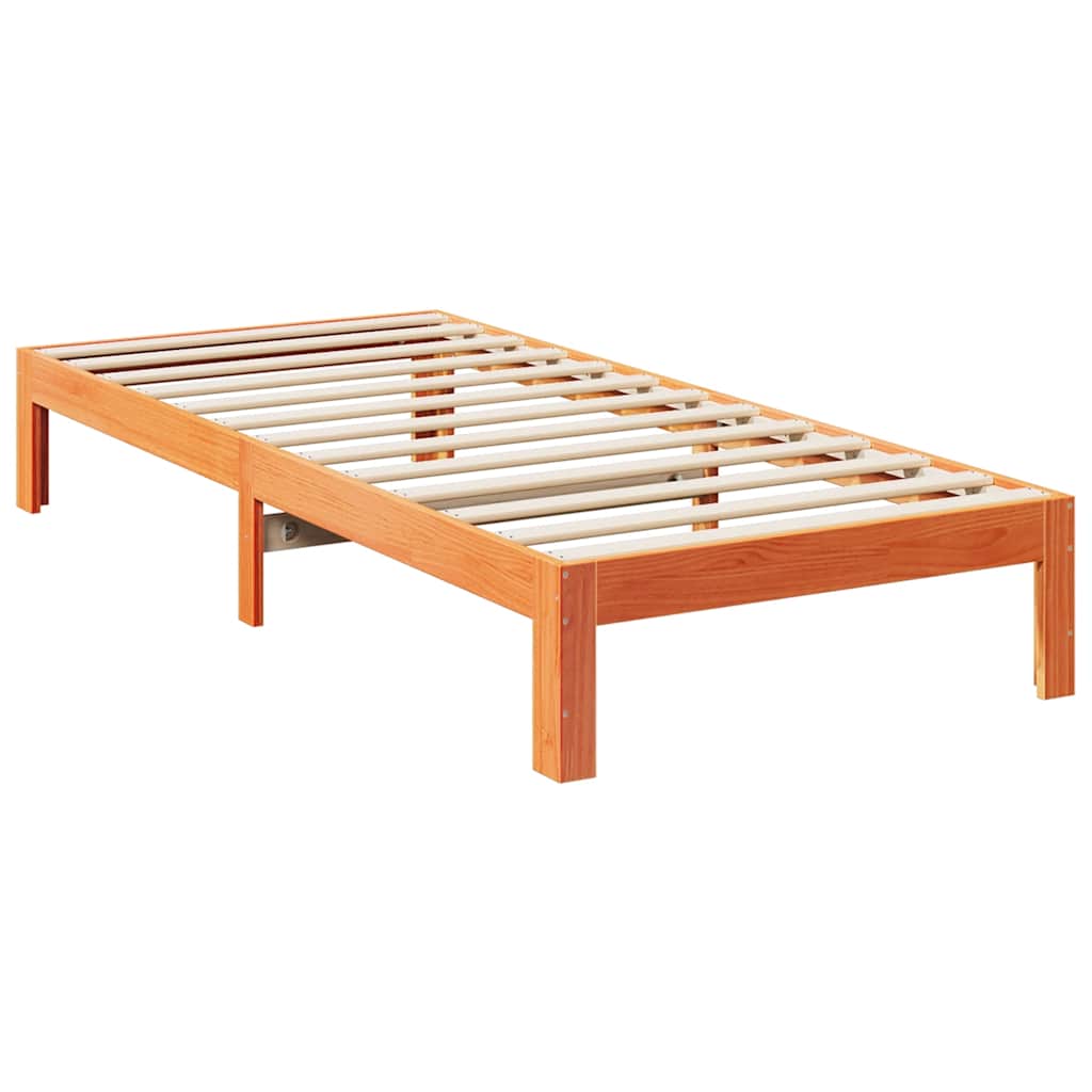 Letto senza Materasso Marrone Cera 80x200 cm Legno di Pino - homemem39