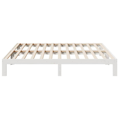 Giroletto senza Materasso Bianco 160x200 cm Legno Massello Pino | homemem39