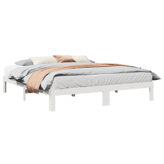 Giroletto senza Materasso Bianco 160x200 cm Legno Massello Pino | homemem39