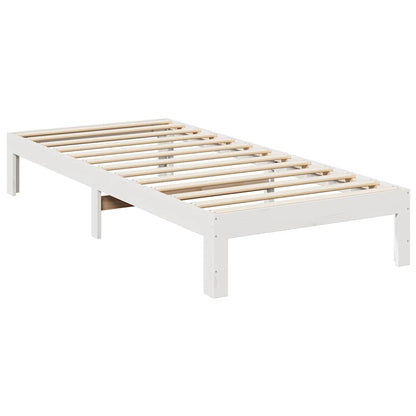 Giroletto senza Materasso Bianco 90x200 cm Legno Massello Pino - homemem39