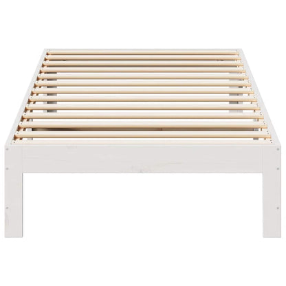 Giroletto senza Materasso Bianco 90x200 cm Legno Massello Pino | homemem39