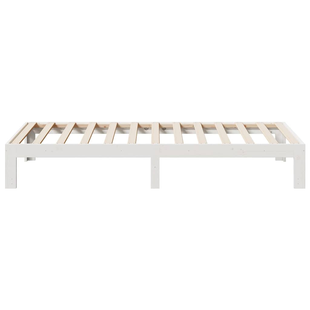 Giroletto senza Materasso Bianco 90x200 cm Legno Massello Pino | homemem39