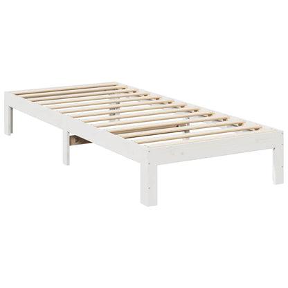 Giroletto senza Materasso Bianco 90x200 cm Legno Massello Pino - homemem39
