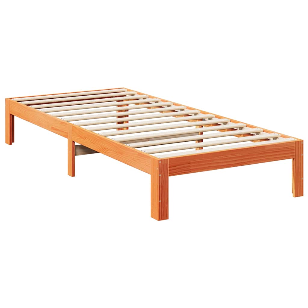 Giroletto senza Materasso Marrone Cera 90x200 cm Massello Pino | homemem39