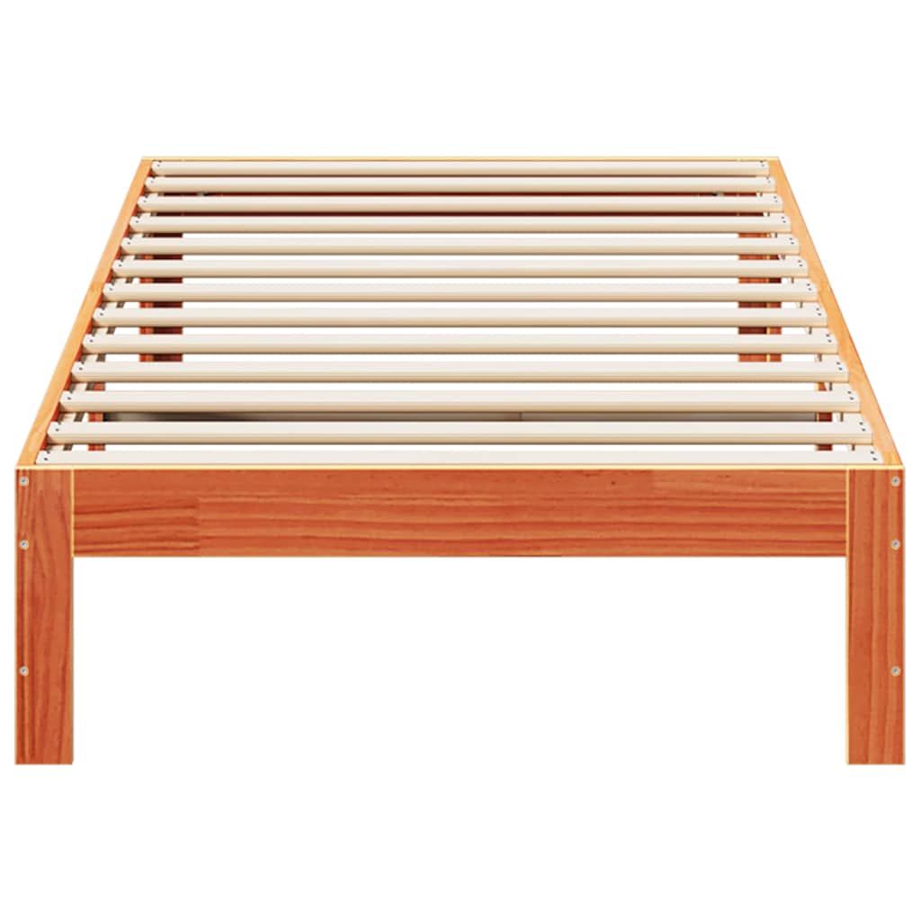 Giroletto senza Materasso Marrone Cera 90x200 cm Massello Pino | homemem39