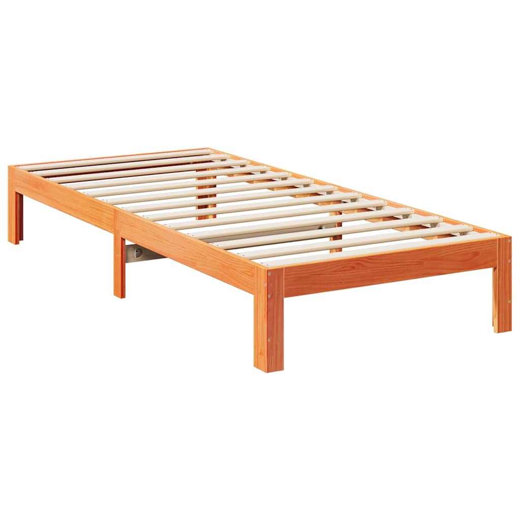 Giroletto senza Materasso Marrone Cera 90x200 cm Massello Pino | homemem39