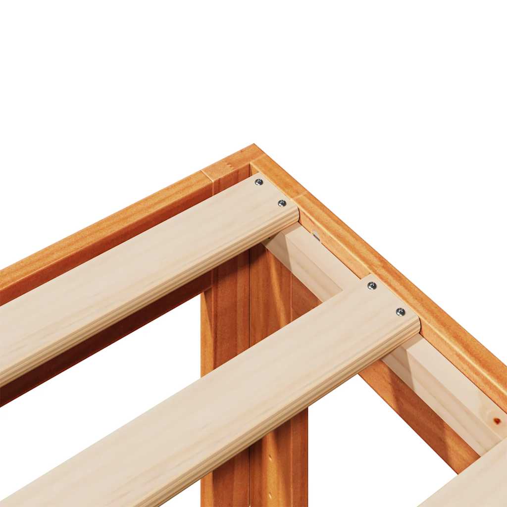 Giroletto senza Materasso Marrone Cera 90x200 cm Massello Pino | homemem39