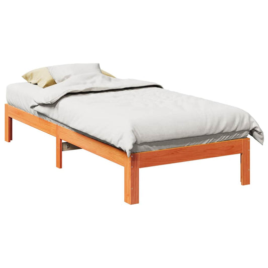 Giroletto senza Materasso Marrone Cera 90x200 cm Massello Pino | homemem39