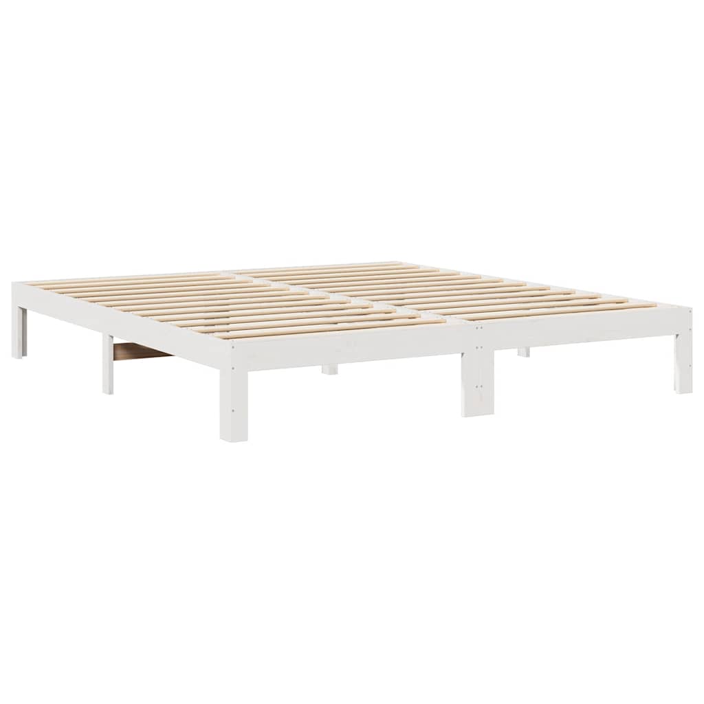 Giroletto senza Materasso Bianco 180x200 cm Legno Massello Pino - homemem39