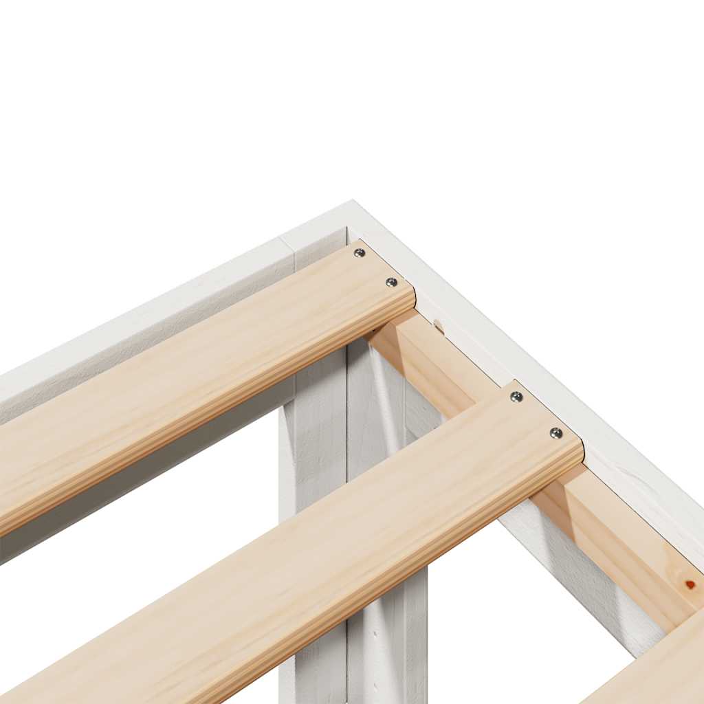 Giroletto senza Materasso Bianco 180x200 cm Legno Massello Pino - homemem39