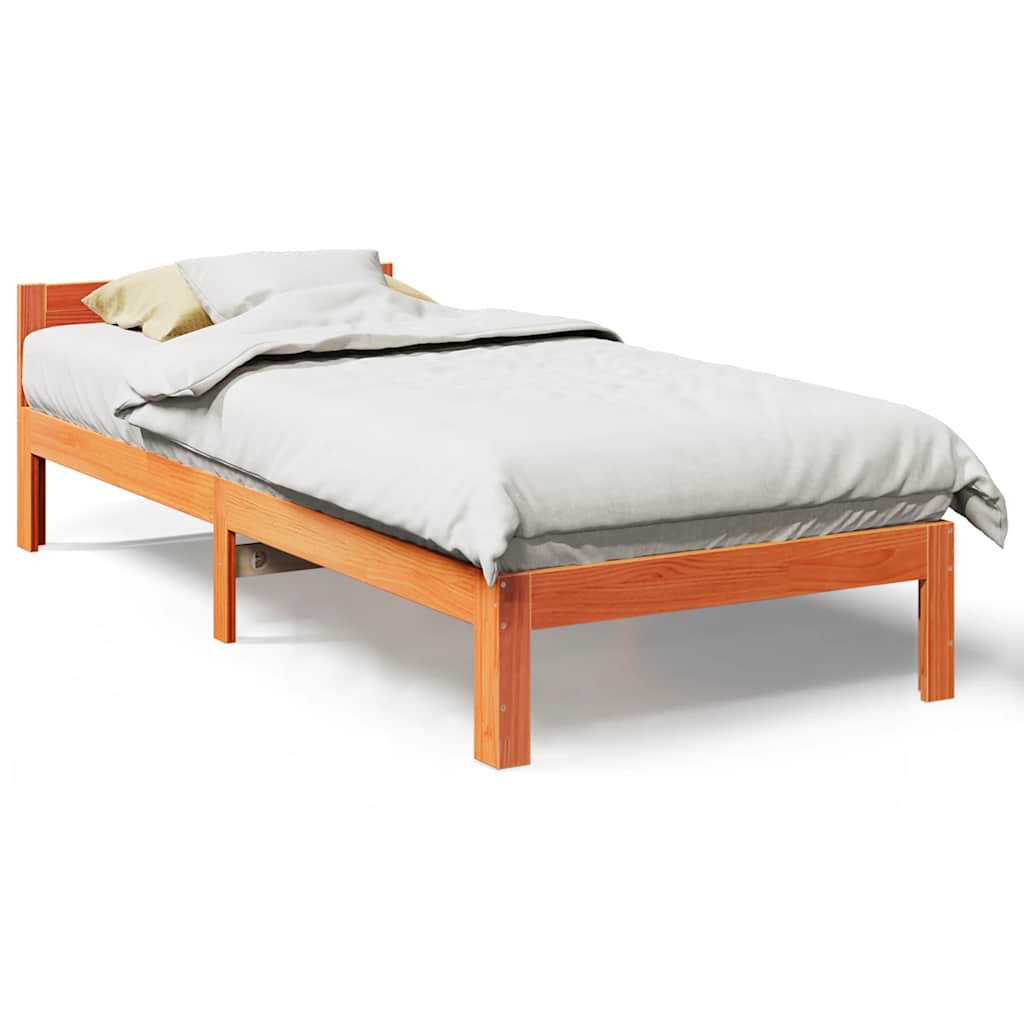 Letto senza Materasso Marrone Cera 80x200 cm Legno di Pino - homemem39