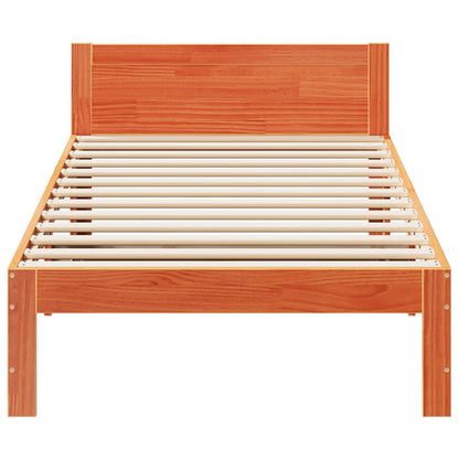 Letto senza Materasso Marrone Cera 80x200 cm Legno di Pino | homemem39