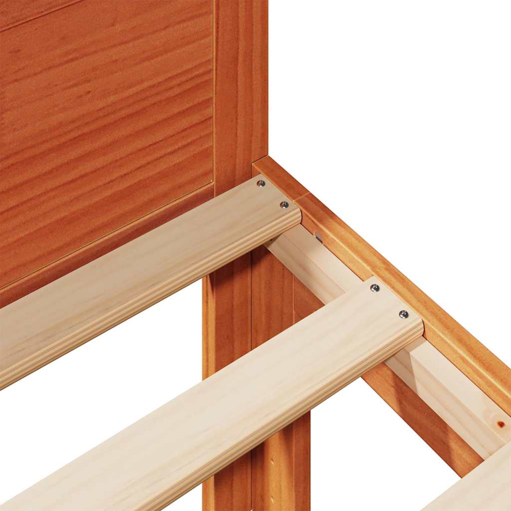 Letto senza Materasso Marrone Cera 80x200 cm Legno di Pino - homemem39