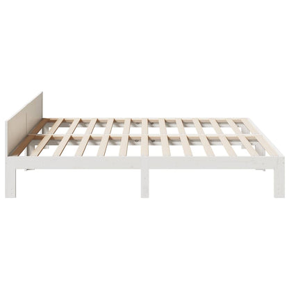 Giroletto senza Materasso Bianco 160x200 cm Legno Massello Pino | homemem39