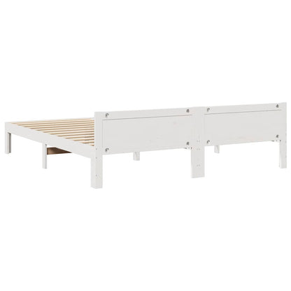 Giroletto senza Materasso Bianco 160x200 cm Legno Massello Pino | homemem39