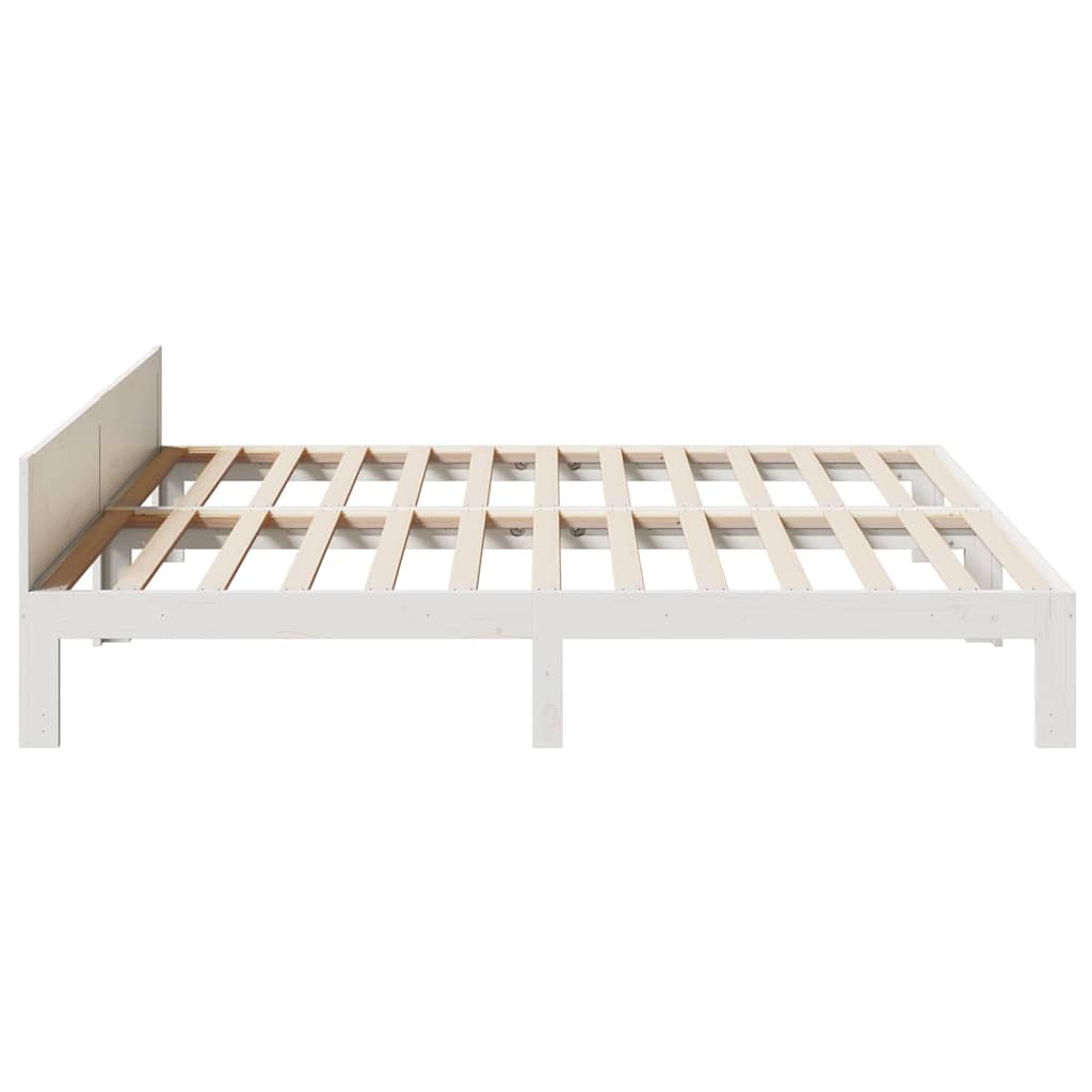 Giroletto senza Materasso Bianco 180x200 cm Legno Massello Pino | homemem39