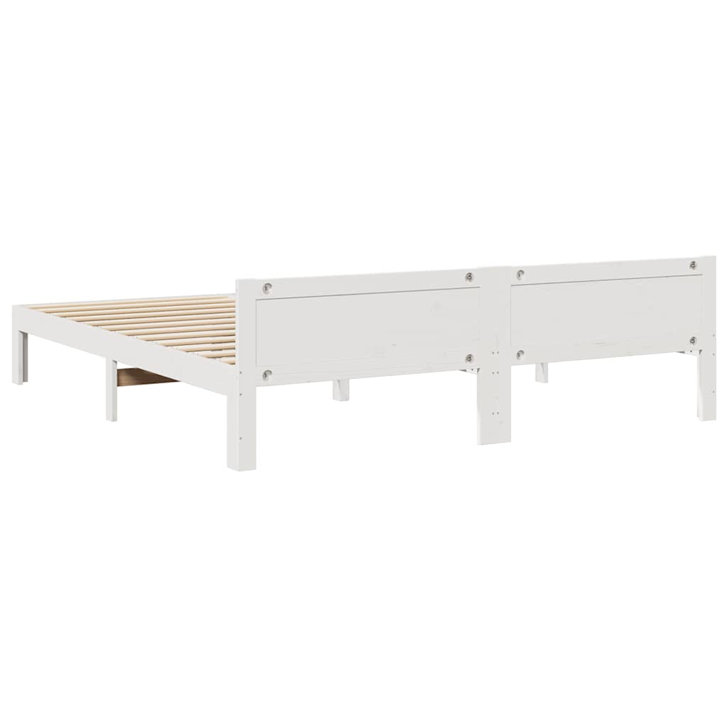 Giroletto senza Materasso Bianco 180x200 cm Legno Massello Pino | homemem39