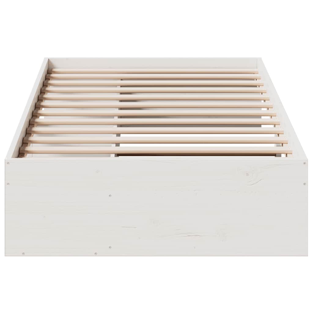 Dormeuse senza Materasso Bianco 100x200 cm Legno Massello Pino | homemem39