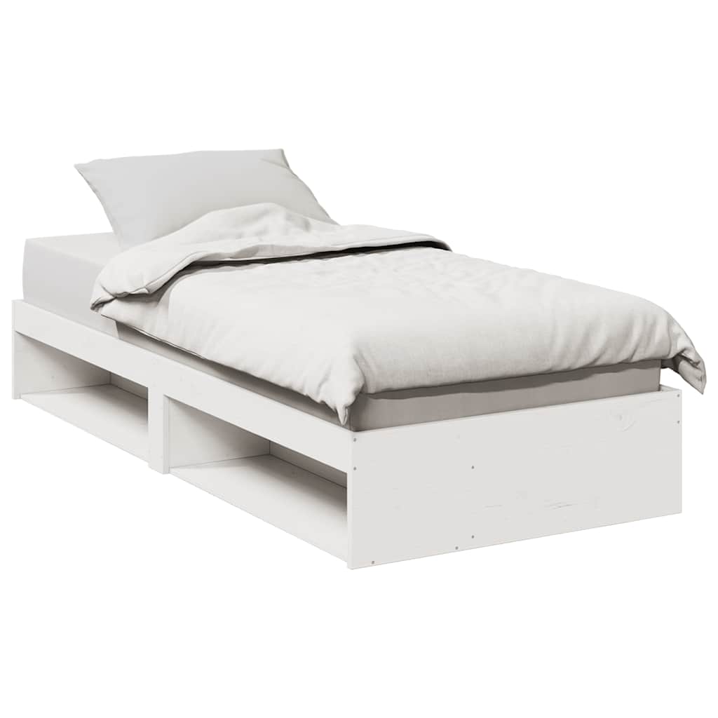 Dormeuse senza Materasso Bianca 90x200 cm Legno Massello Pino - homemem39