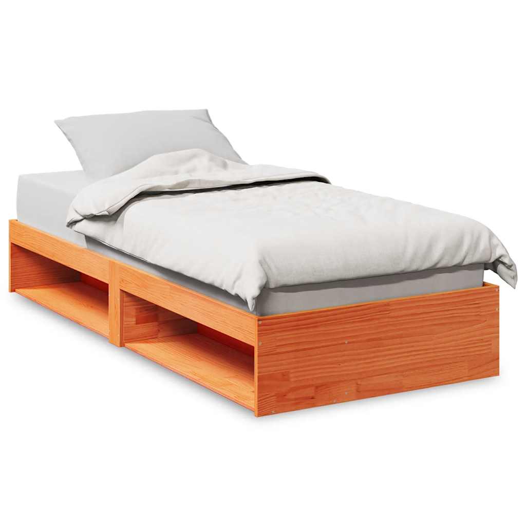 Dormeuse senza Materasso Marrone Cera 90x200 cm Legno di Pino | homemem39